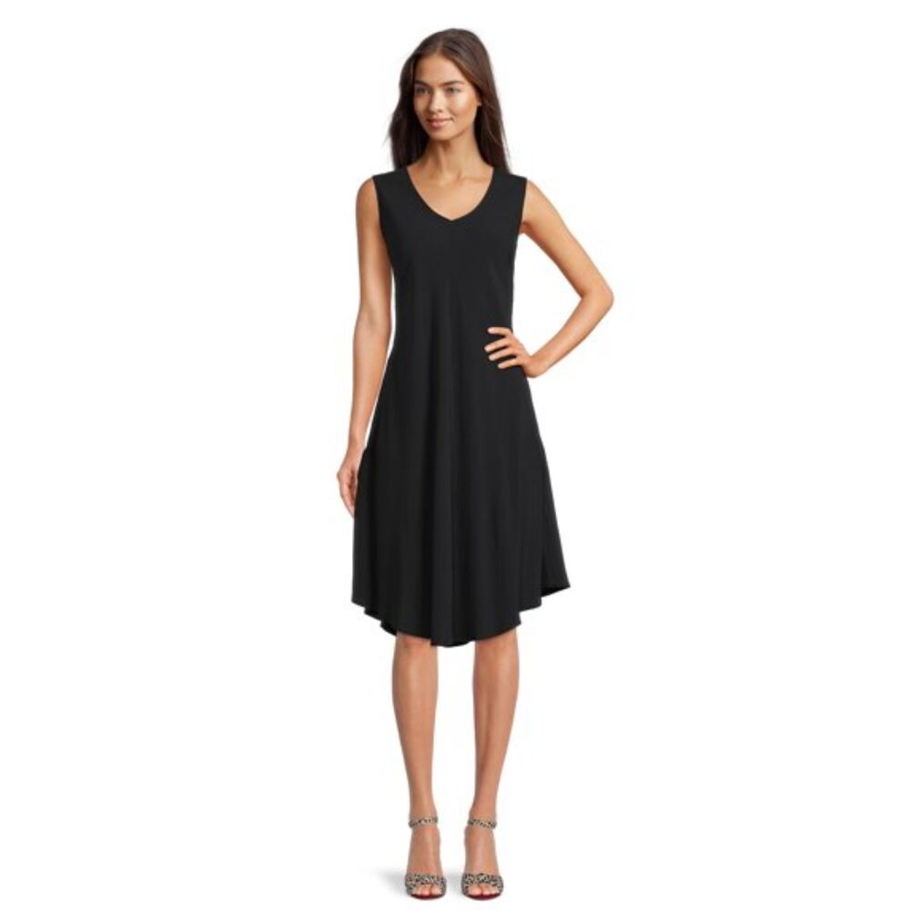 The Pioneer Woman V-Neck Sleeveless Umbrella Dress Black Size 1X